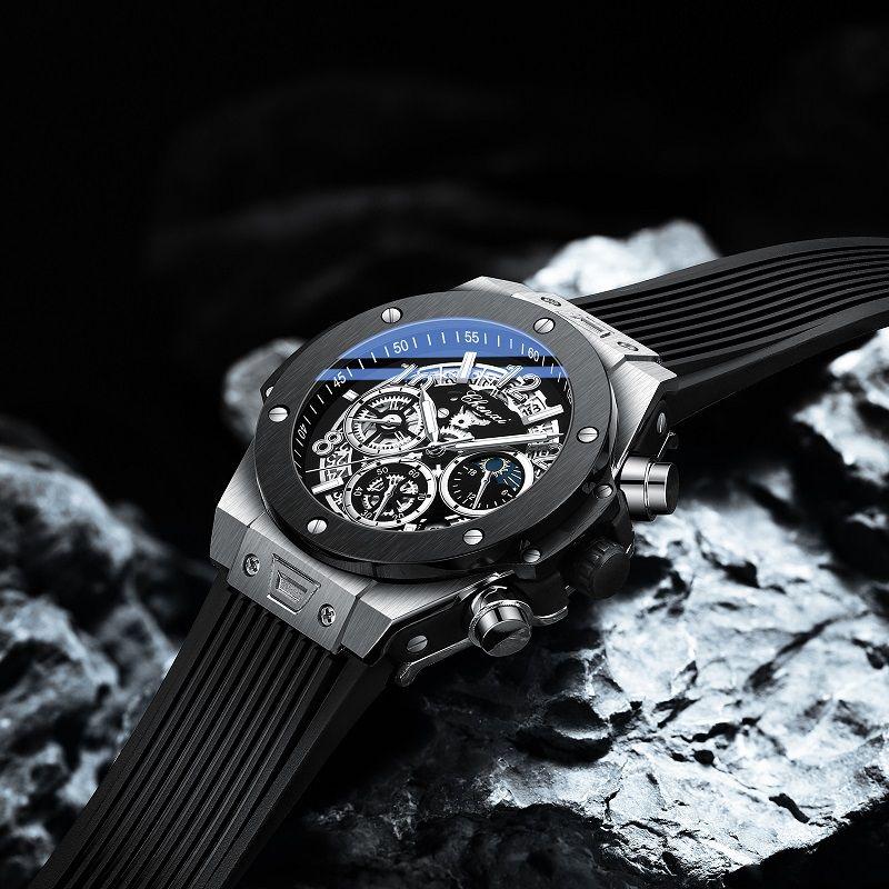 Модные мужские часы с большим циферблатом, многофункциональные резиновые ремешки, шикарные уличные шикарные военные часы для мужчин, уникальные брендовые наручные часы