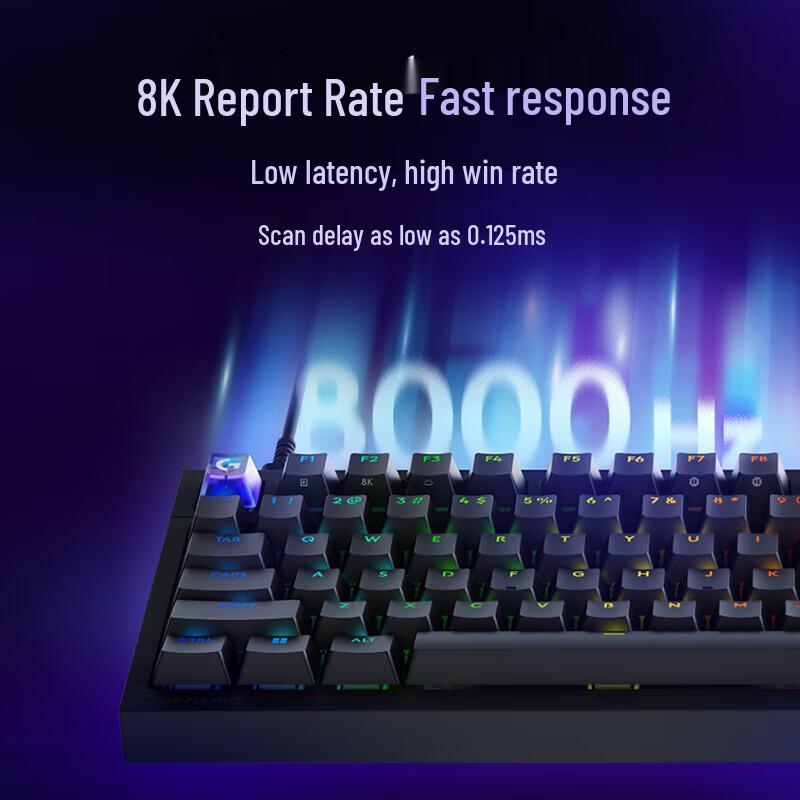 Logitech G316 X 8K 98-клавишная проводная механическая RGB-клавиатура с возможностью горячей замены