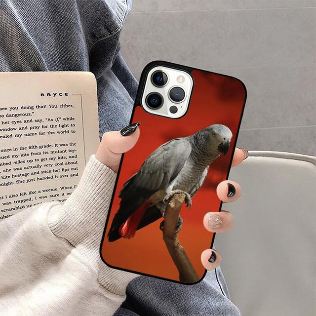 Чехол для телефона с африканским серым попугаем Для iPhone 17 Air 16 15 14 13 12 Pro Max Plus Max Cover Shell coque