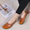 Летние женские кожаные туфли для вождения, удобные туфли на плоской подошве, повседневные туфли без застежек для беременных и кормящих матерей