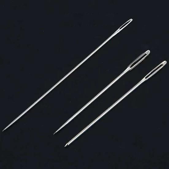 Набор стальных игл с большим ушком Набор для ручного шитья Иглы с защитным футляром Нитки Наперстки Нитковдеватели