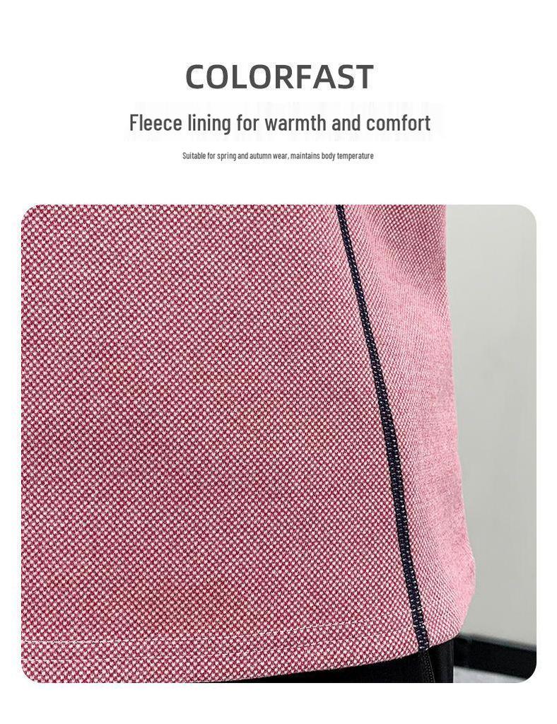 Женский эластичный флисовый свитшот большого размера со стойкой для осени/зимы - быстросохнущий, дышащий, толстый и теплый.