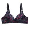 Бюстгальтер с цветочным принтом для женщин, розовый бюстгальтер, беспроводной бюстгальтер без косточек, сексуальный бюстгальтер пуш-ап, нижнее белье больших размеров, женский бюстгальтер, тонкий собранный