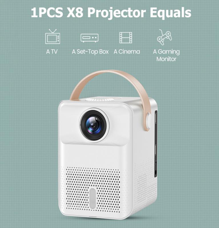 ISINBOX X8 мини портативный проектор для домашнего кинотеатра и кинотеатра 1280*720 1080P видеопроектор Smart Android WiFi светодиодный проектор