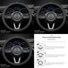AAET1 38cm Nappa Leather Anti Slip Car Steering Wheel Cover For Mazda Speed 2 3 5 6 Atenza CX80 CX70 CX90 CX3 CX5 CX8 MX30 CX60 CX30
