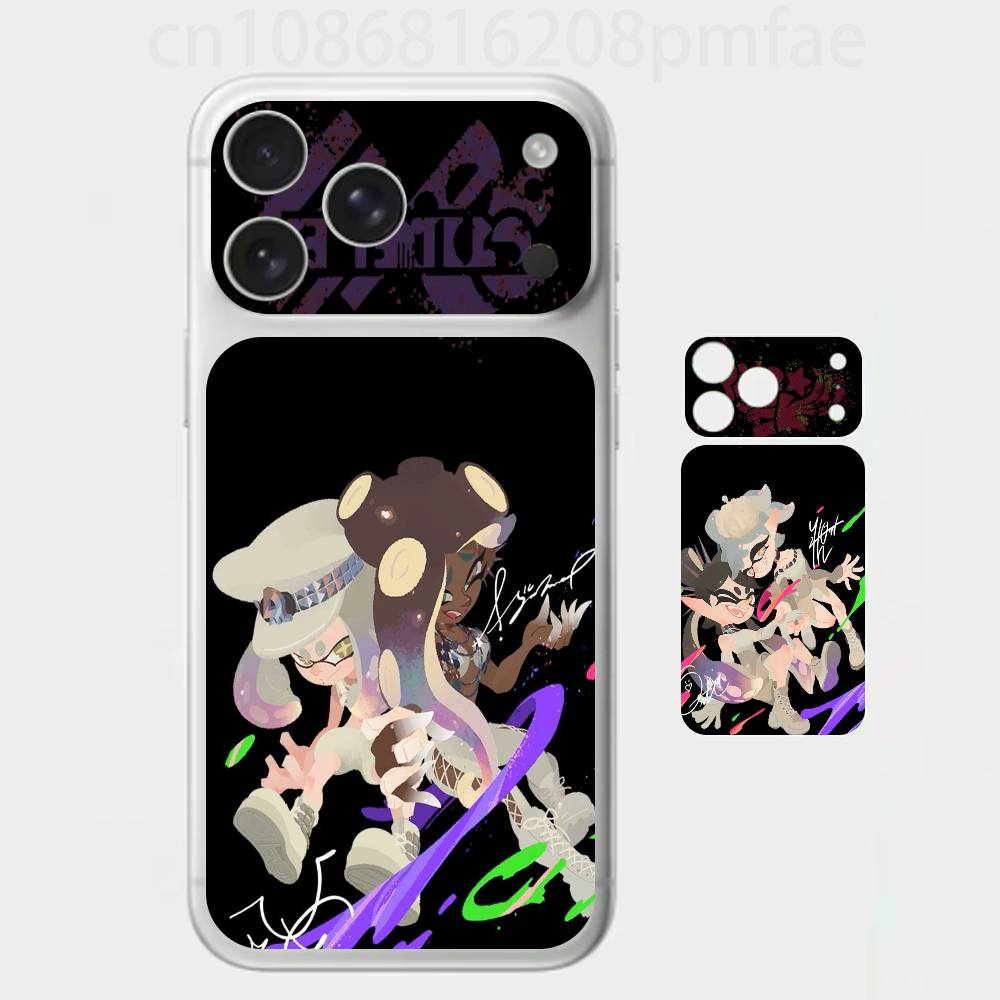 Game S-Splatoon Premium Skin Wrap for iPhone 17 Pro/Max, Back Frame Camera Protective Decal (Not Case)