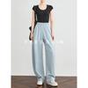 FAESSLIN Women's High-Waist Wide-Leg Casual Pants