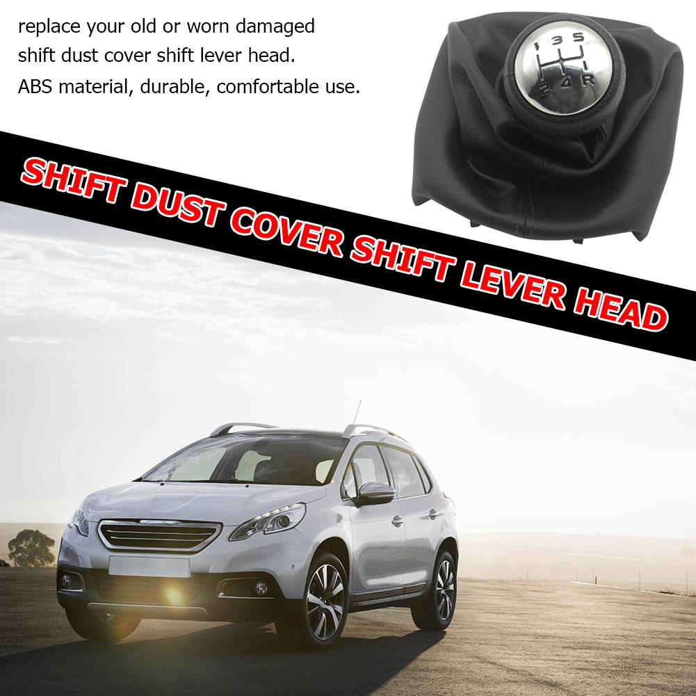 Для Peugeot 206 07 307 406 Citroen C3 C4 C5 XSARA 5-ступенчатая ручка переключения передач Рычаг переключения передач Палка Чехол-пыльник Крышка багажника ПУ Автоаксессуары