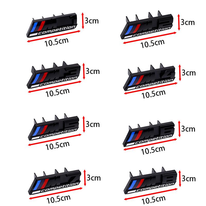 MFCN7 3D ABS M Logo Car Front Grille Badge Sticker Competition Badge Accessories For BMW M1 M2 M3 M4 X5M M6 M7 M8 F48 G01 E84 E83 F10