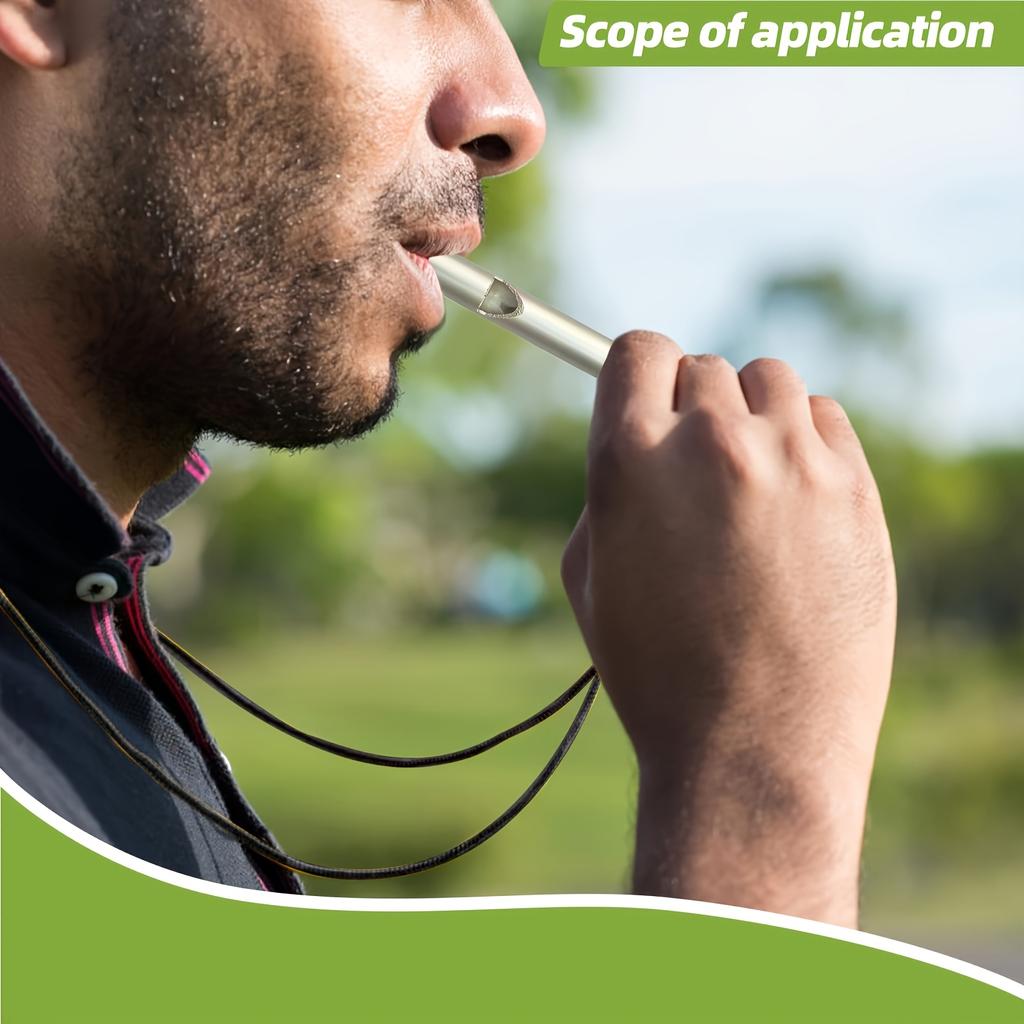 Сверхлегкий титановый аварийный свисток со шнуром для выживания на открытом воздухе, кемпинга, пешего туризма, кемпинга