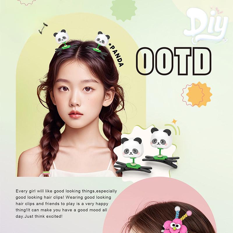 Строительные блоки из скорлупы кокоса, заколки с пандой, кошка, животное, забавные аксессуары для игр в дофамин, подарок для маленьких девочек, Loz