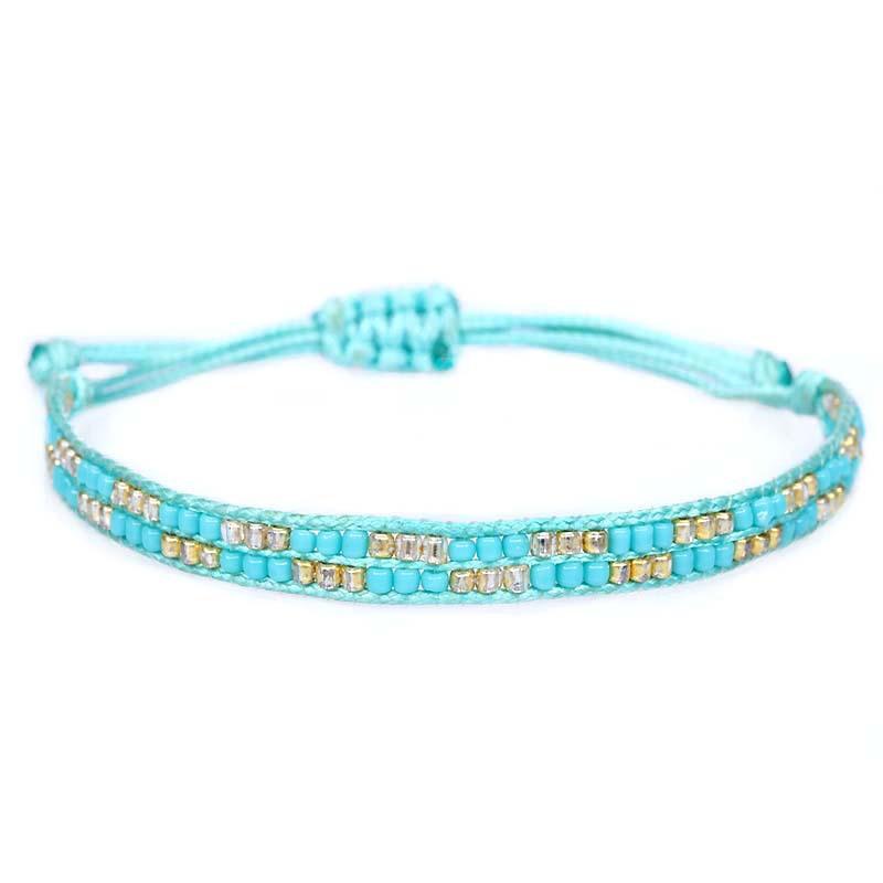 Бохо разноцветные граненые хрустальные японские стеклянные бусины Миюки плетеный браслет для женщин и мужчин Бохо ручная работа шикарные модные украшения