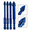 Sawtooth Spiral Drill Bit Toothed Drill Bit For Glass Tile Wood Cutter Masonry Concrete Ceramic Tile Triangular Drill Drilling