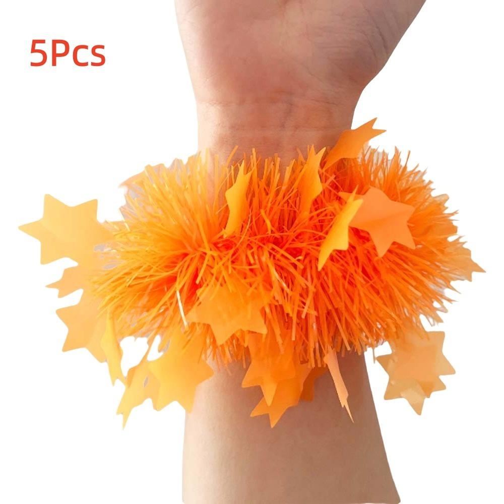 5pcs Shimmering Party Decorations Props Glowing Lightweight Plastic Wristbands Birthdays