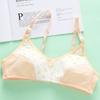 Детское хлопковое нижнее белье для девочек, подростковый тренировочный бюстгальтер без косточек и с тонким вкладышем, с 2 регулируемыми крючками