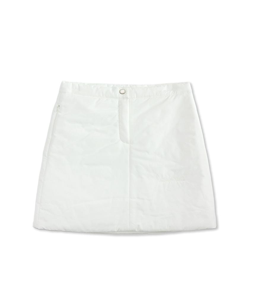 Mongbirdy Golf Logo Embroidered Winter Padded Skirt White