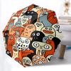 1pc Monster Alien Automatic Folding Umbrella - Compact 8-Rib Design, Durable Plastic & Iron, Lightweight for Outdoor Daily Use063