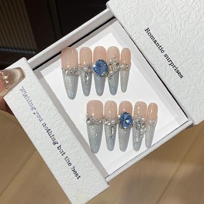 Чистый, ручной работы, синий градиент, тонкий, яркий, кошачий глаз, лебедь, синий бриллиант, морская соль, спасательный патч