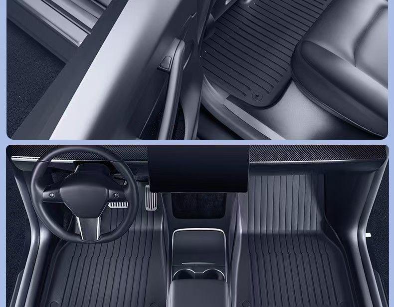 Высококачественные ТПЭ коврики для пола для Tesla Model Y/3 - Индивидуальные аксессуары для автомобиля