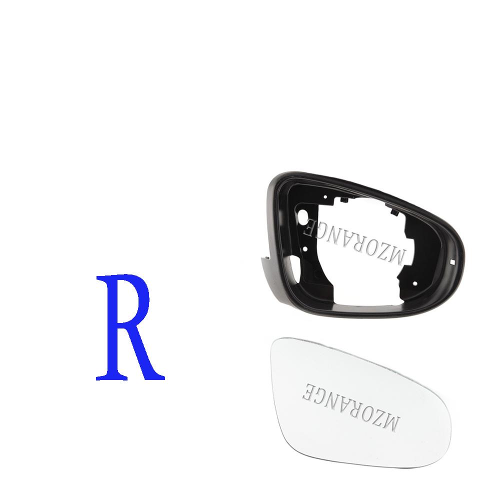 Боковое зеркало с подогревом, стекло зеркала заднего вида, крышка для VW Golf 6 MK6 2009-2013, ярко-черная крышка корпуса зеркала с дверным крылом