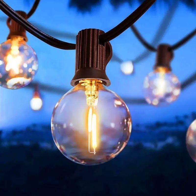 G40 LED Outdoor String Lights, IP55 Waterproof Patio Garden Decorative Lamp String