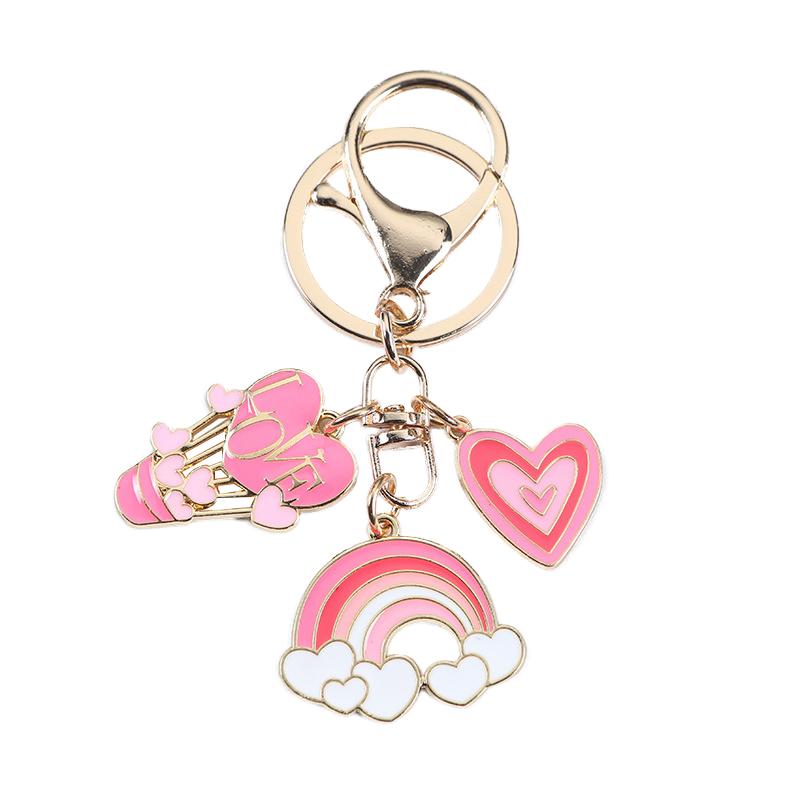 Женские и женские брелоки для ключей, держатели, украшения ко Дню святого Валентина, модные сумки в форме сердца, подвески, подарочные аксессуары