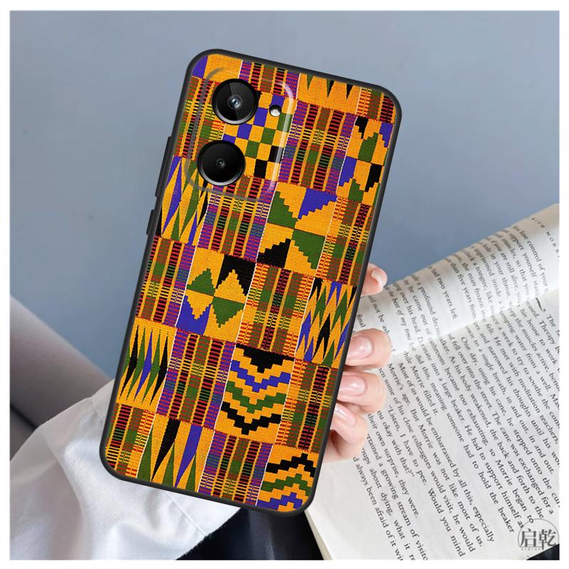 African Wax Fabric For Realme 15 10 11 13 12 14 Pro Plus C65 C67 C71 C63 C61 C55 C51 C53 C75 GT6 GT7 Pro Case