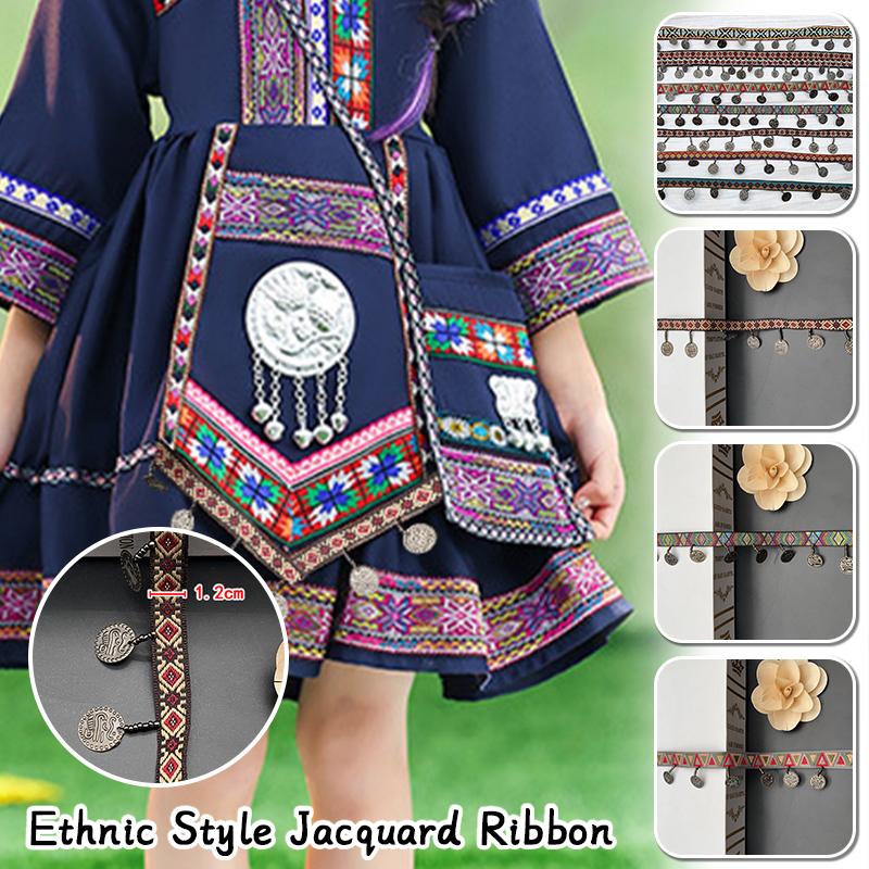 Тканая жаккардовая лента кружево кисточки бахрома геометрический рисунок для бретелей одежды аксессуар тканевые принадлежности DIY шитье 1 ярд