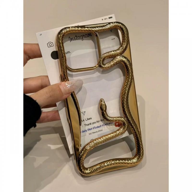Креативный силиконовый чехол для телефона с полым дизайном змеи для IPhone 16 Pro Max 15 14 13, противоскользящий, ударопрочный, с полным покрытием
