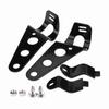 2pcs Motorcycle Headlight Mount Brackets Fork Racer 28mm 34mm Fit for Honda Kawasaki (Black)