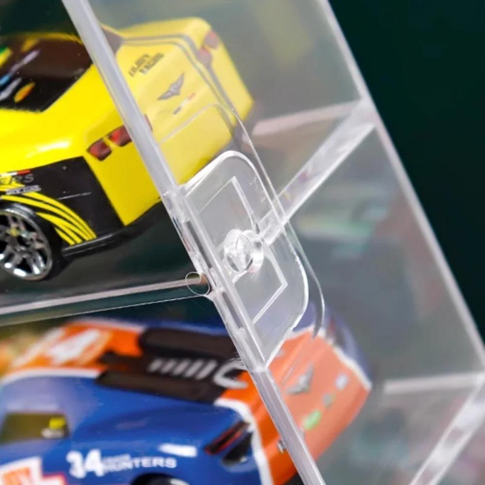 1/4pcs Dustproof Car Display Box 8 Grid Transparent Car Storage Box Acrylic Cabinet Rack Kids