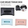 Car Tissue Box Hang The Sunshade Back Skylight Car Upholstery Box Accessories Leather Car Creative Hanging Cardboard Car B5E8