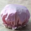 Waterproof Satin Shower Cap Elasticated Reusable Salon Hat Double Protector