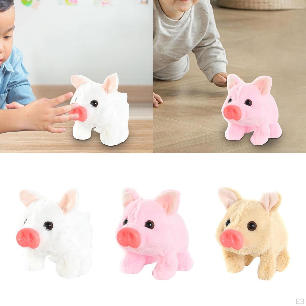 Electric Plush Pig Toy Interactive Animated Vivid Moving Mouth Piglet Pet Stuffed Animal