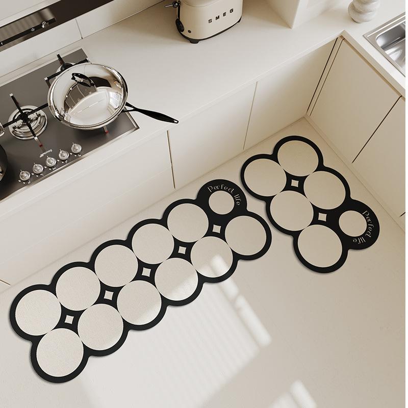 Корейский кухонный коврик INS, антимасляный нерегулярный кухонный коврик, впитывающий сливной коврик, простой коврик для входной двери, напольный коврик для ванной комнаты