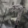Silver Wing Dragon Head Fashion Walking Stick Decorative Stick Cospaly Vintage Party Fashionable Cosplay Cane Crosier 91cm