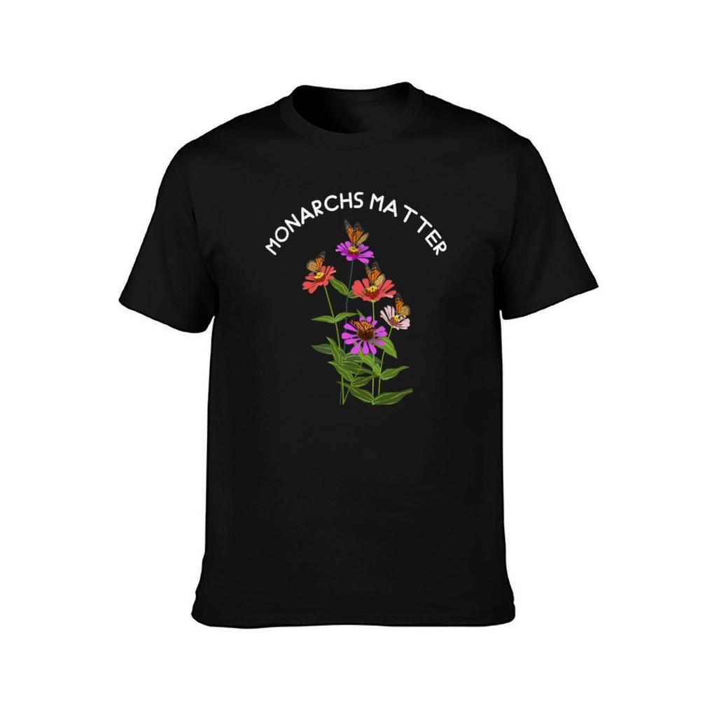 Monarchs Matter Monarch Butterflies and Zinnias Monarch Butterfly TShirt Holiday Party Tee Shirt