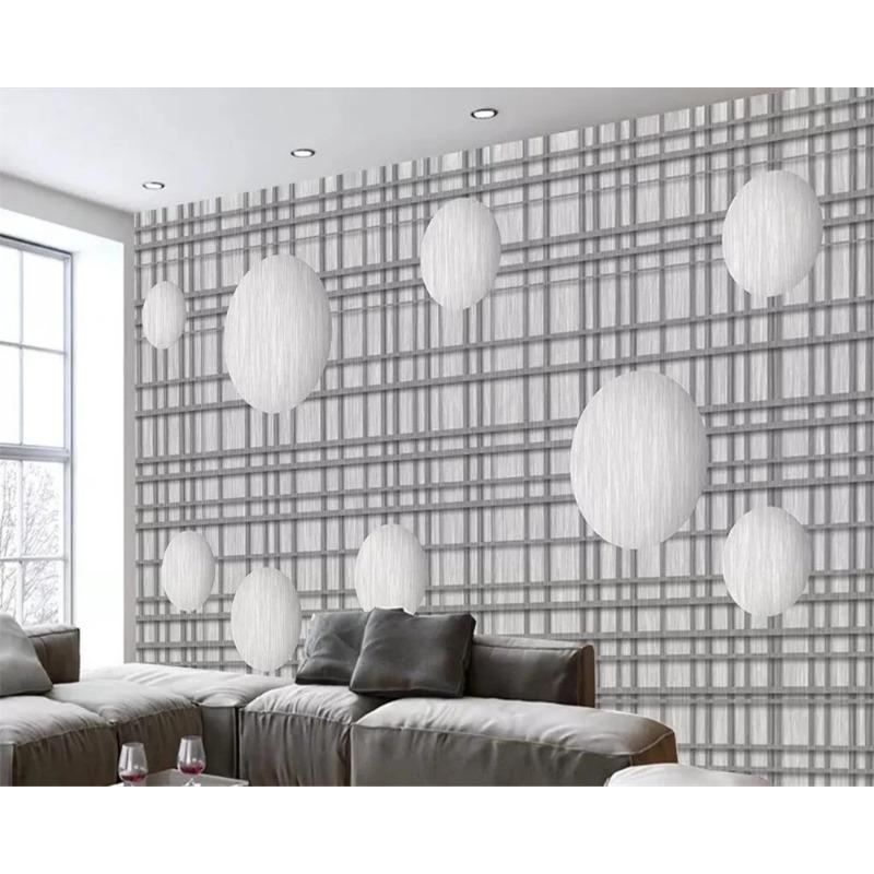 3d Mural 3d Round Ball Wallpaper Современный минималистский фон для гостиной и спальни Настенная роспись