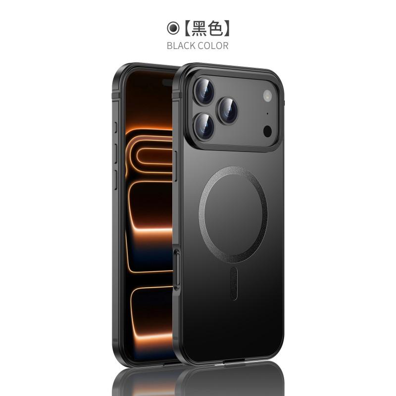 Металлический Магнитный Чехол для iPhone 18 Pro Max С Полным Покрытием Ударопрочный Защитный Чехол С Матовым Покрытием