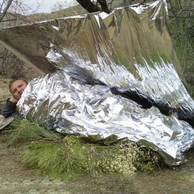 10-50 шт. Аварийное майларовое термоодеяло Фольгированное космическое одеяло Для выживания на открытом воздухе Набор для оказания первой помощи Спасательное одеяло Водонепроницаемое фольгированное одеяло Грелка