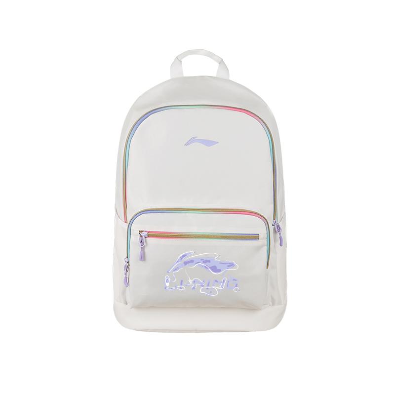 New LiNing Polyester Backpack Regular Unisex White & Purple ABSV313-41