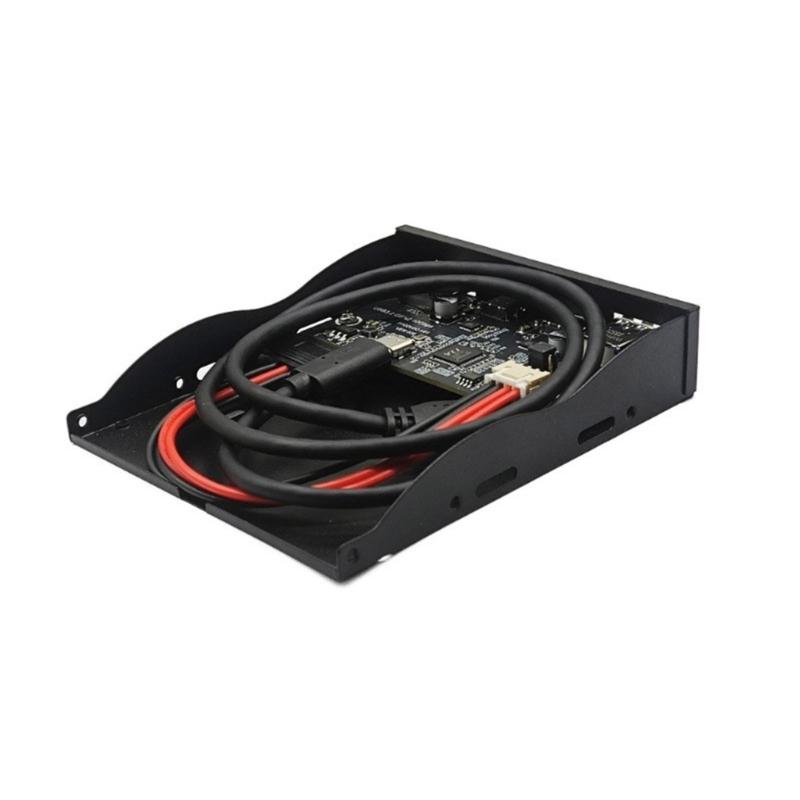 USB3.2 GEN2 Front Panel HUB 2xUSB3.2 10Gbps and 2x TypeC Adapter TypeE To Front TypeC for Desktop 3.5" Floppy Drive