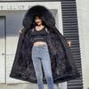 Pai Overcome Women's Fur One-piece Liner Detachable Winter Jacket Plus Velvet Thickening Anti-season Imitation Fur Coat