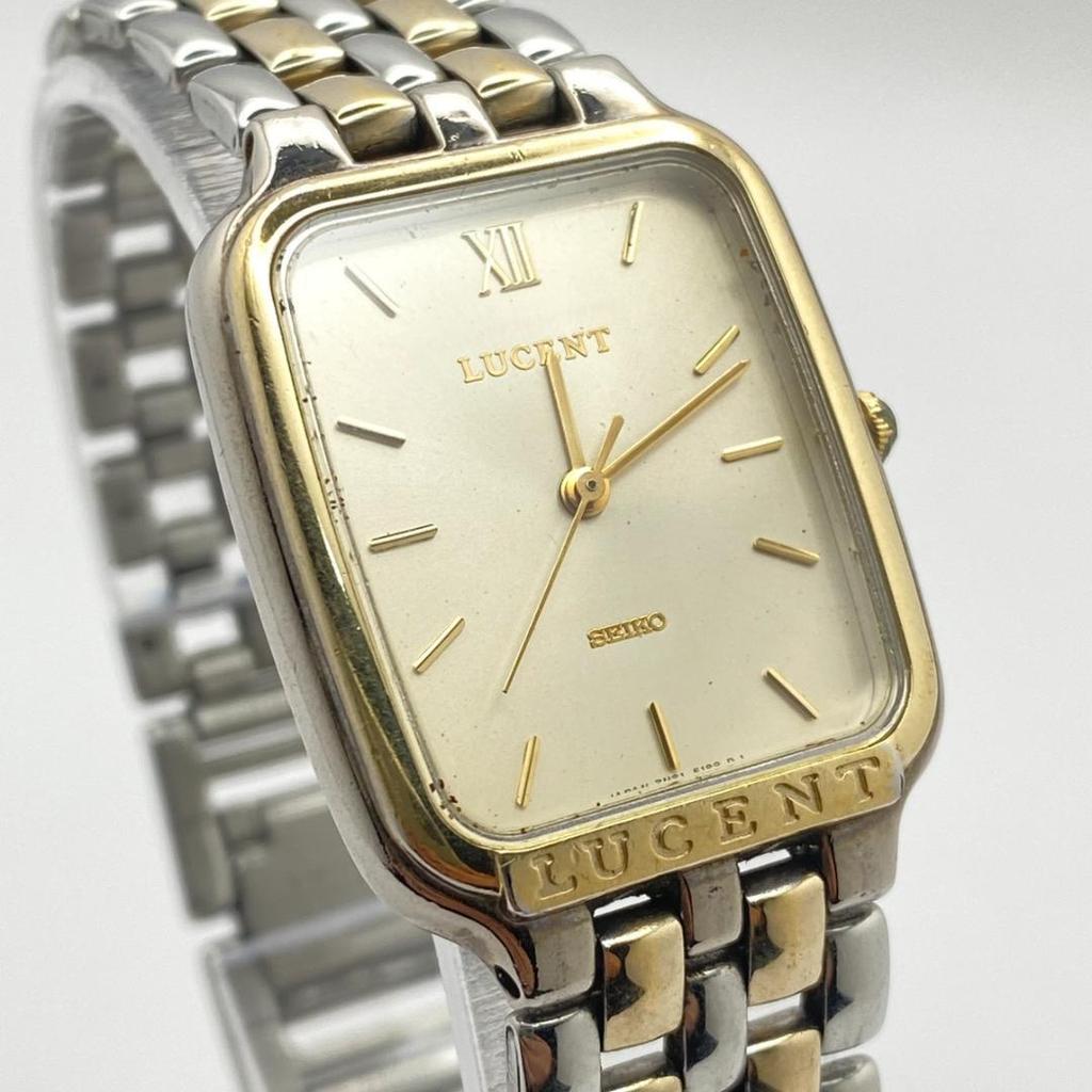 Used New battery SEIKO LUCENT ladies watch two-tone
