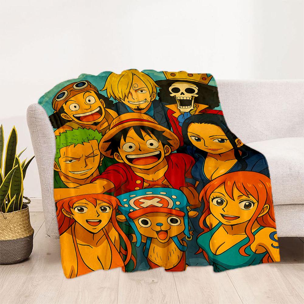 One Piece Adventure Blanket Warmthful Decor Suitable for Bed Livingroom Couch for All Occasions Playful Design Best Holiday Gift for Friends Family
