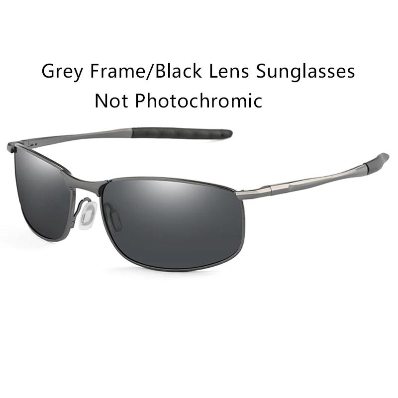 Фотохромные мужские поляризованные солнцезащитные очки Мужские металлические квадратные очки для вождения Солнцезащитные очки UV400 для активного отдыха Велосипедные очки