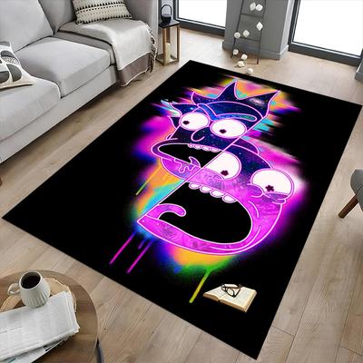 Galactic Rick Morty Mashup Carpet For Playroom Bedroom Living Room Sofa Home Decorkids Game Area Rug Nonslip Floor Mat