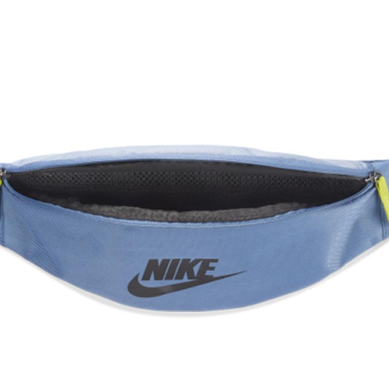 Nike Поясная сумка Heritage из полиэстера обычного размера унисекс синяя повседневная BA5750-420