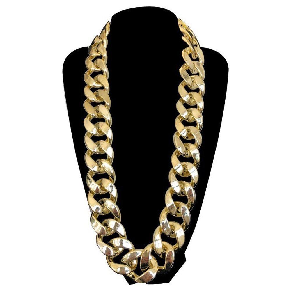 Chain Gold Plated Sweater Chain Punk Thick Chain Necklace Fashion Jewelry Men Exaggerated Necklace