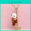 Adorable Otter Sea Plush Toy Cute Fluffy Keychain Charm Bags Perfect Doll Gift